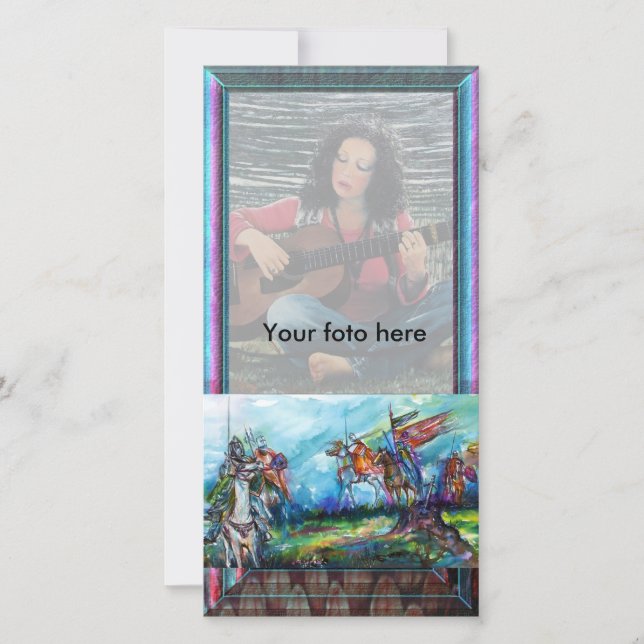 RIDERS IN STORM Medieval Knights Horseback Foto (Frente)