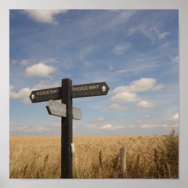 Ridgeway Path Sign Poster (Frente)