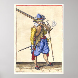 Rifleman holandês - século XVII - poster