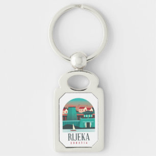 Rijeka Croácia Metal Chaveiro