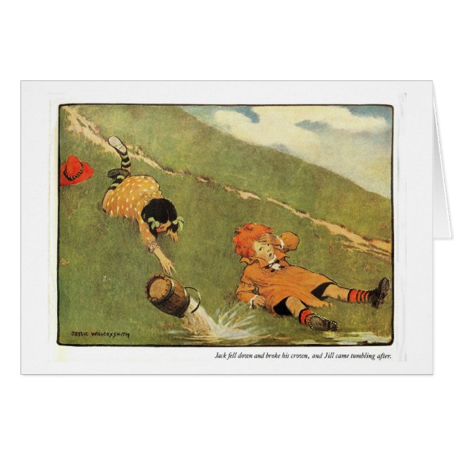 Rima de berçário de Jack & de Jill - cartão (Frente Horizontal)