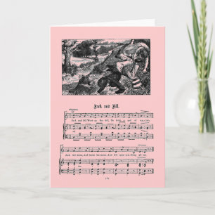 Rima de berçário Jack e cartão de Jill