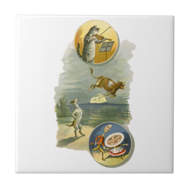 Rima Infantil Antiga Mãe Gansa Hey Diddle (Frente)