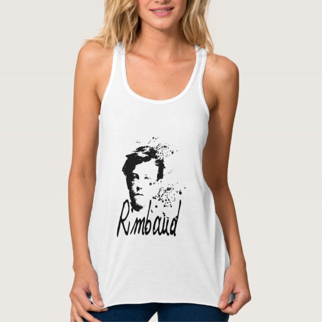 RIMBAUD Retrato Graphic Art Women Top (Frente)