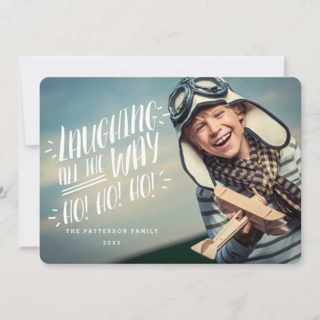 Rindo de todo o Cartão com fotos alegre (Frente)