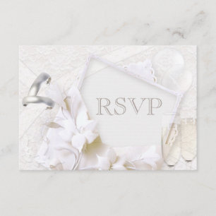 Rings de Casamento e Óculos de Champanhe RSVP