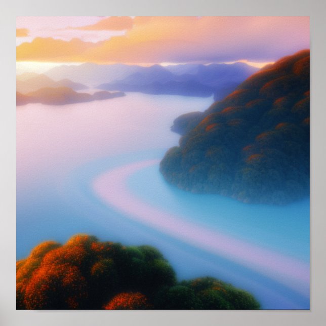 Rio através da Poster das Colinas (Frente)