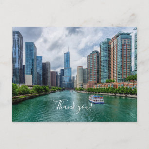 Rio Chicago e Torre Trump Cartão Postal de Agradec