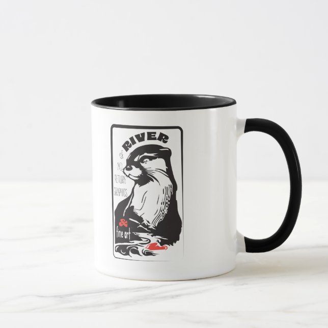 rio de lontra da caneca de café (Direita)