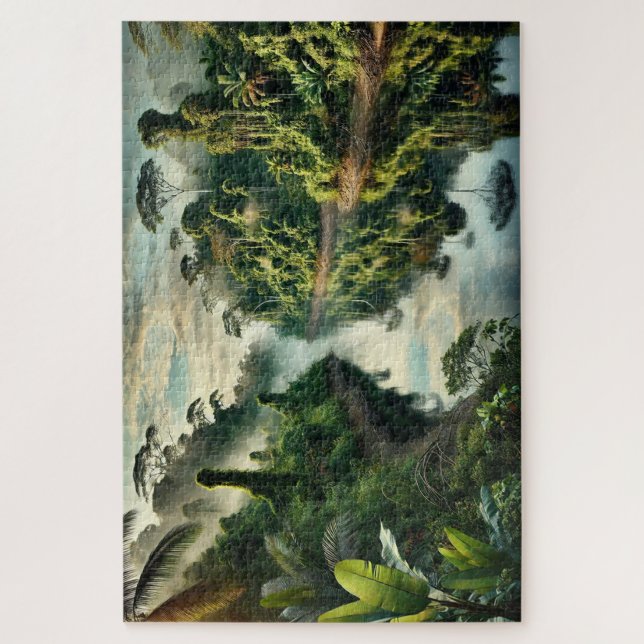 "Rio de Reflexões" - Quebra-cabeça de Jigserra (Vertical)