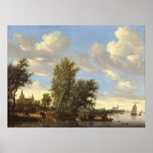 Rio Ferry - Salomon van Ruysdael Fine Art Poster