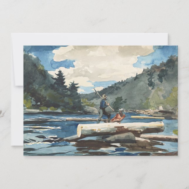 Rio Hudson, Logging | Winslow Homer (Frente)