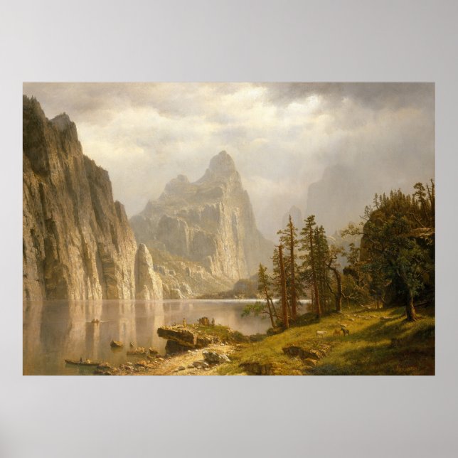 Rio Merced, Vale de Yosemite, 1866 - Poster (Frente)