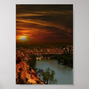 Rio Murray Austrália Sunset, Poster