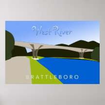 Rio oeste - Brattleboro, VT Poster