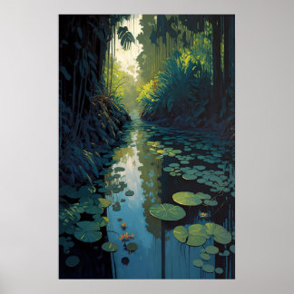 Rio Waterlily Scenic Poster