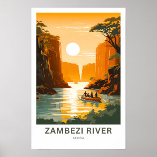 Rio Zambezi África Viagem Impressão