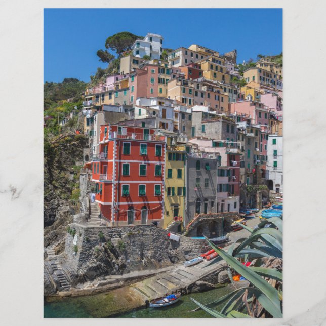Riomaggiore Cinque Terre Liguria Itália (Frente)