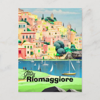 Riomaggiore Itália Cartão Postal de Viagem | Memór