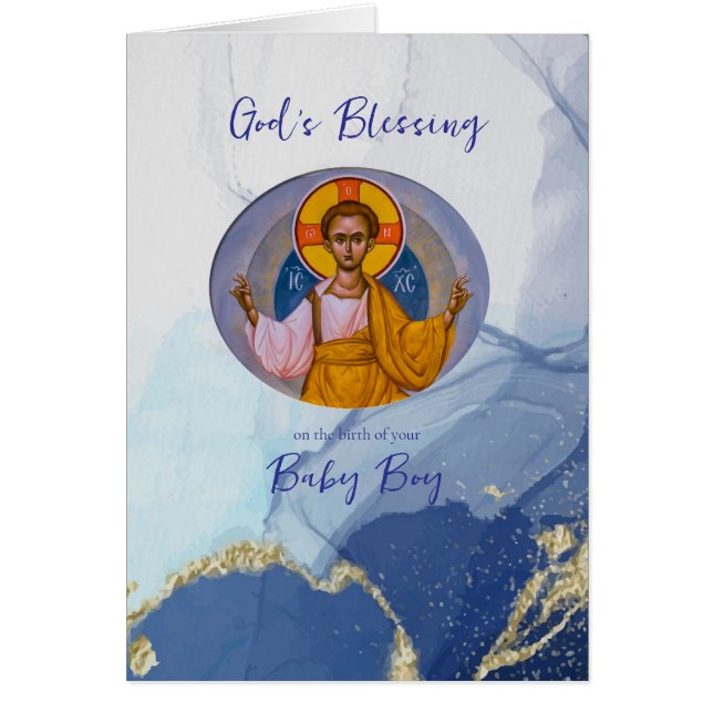 Rios Parabéns de água vivos Novo Cartão de Bebê (Frente)