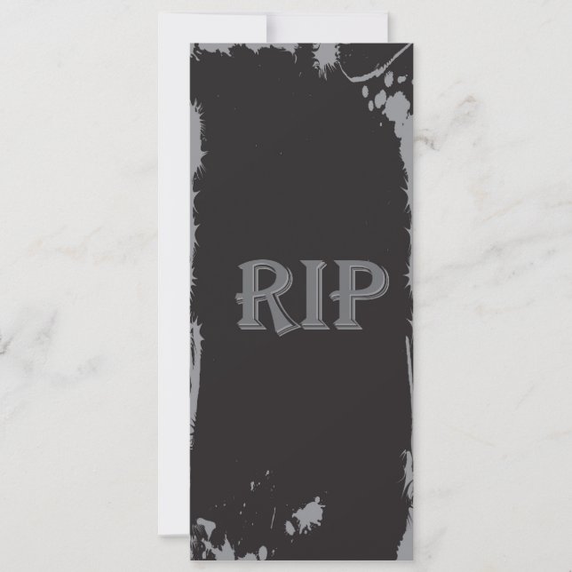 RIP - Convite de Dia das Bruxas do Partido Realmen (Frente)