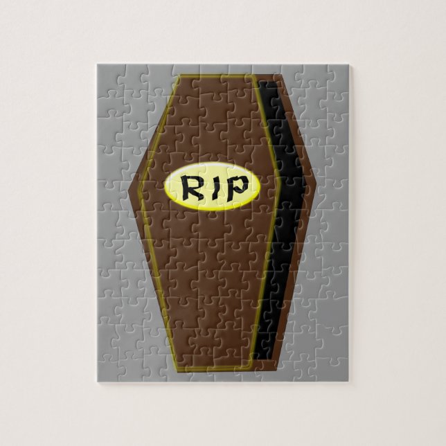 RIP Halloween Coffin of Doom Quebra-cabeça (Vertical)