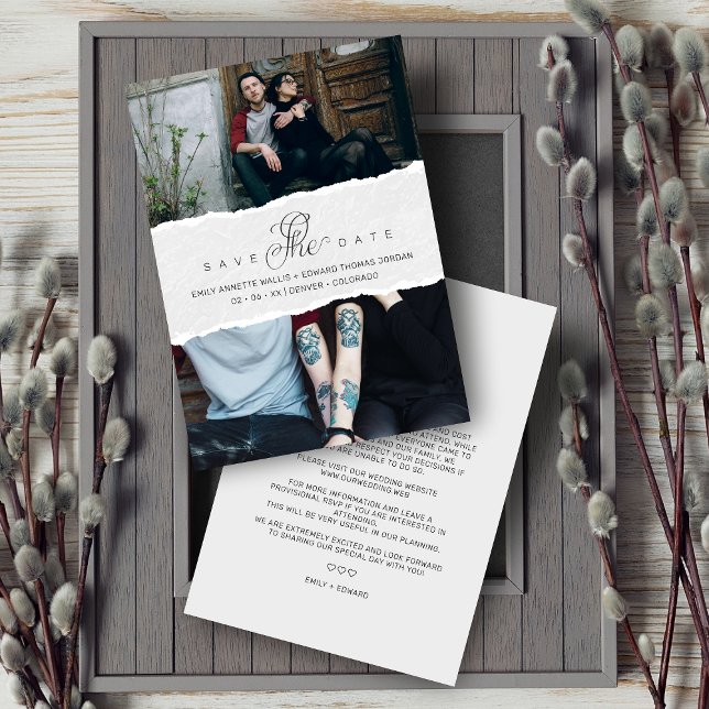 Ripped Paper Effect Wedding Custom Photo Script (Criador carregado)