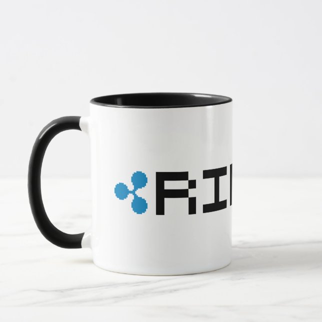 Ripple XRP Logotipo 8-Bit | Caneca (Esquerda)