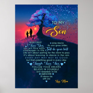 RIR, AMOR, VIVER - PARA MEU FILHO - POSTER DA MÃE