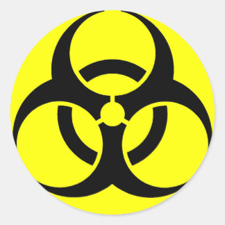 Risco biológico! Adesivo