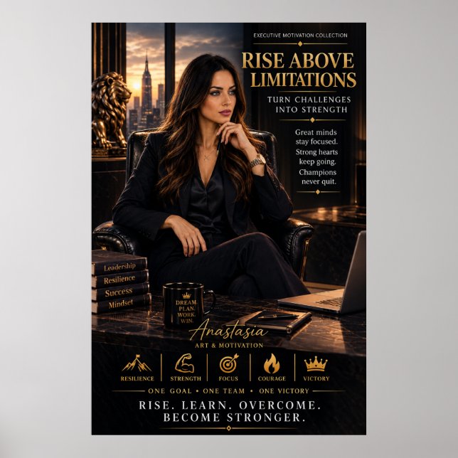 Rise Above Limitations – Executive Office Poster (Frente)