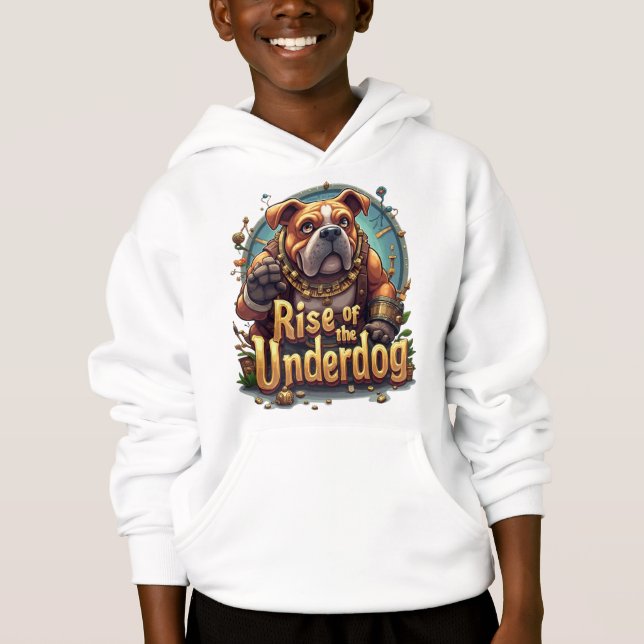 Rise of the Underdog Kids Hoodie – Motivational (Frente)