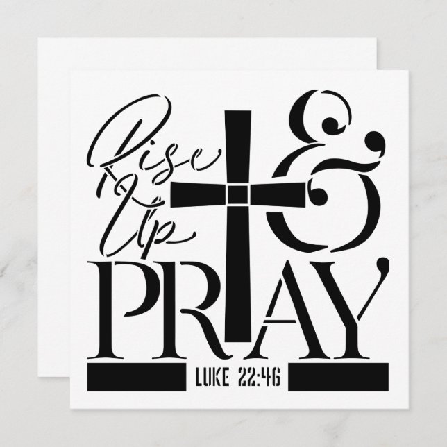 Rise Up and Pray – Luke 22:46 Scripture Design (Frente/Verso)