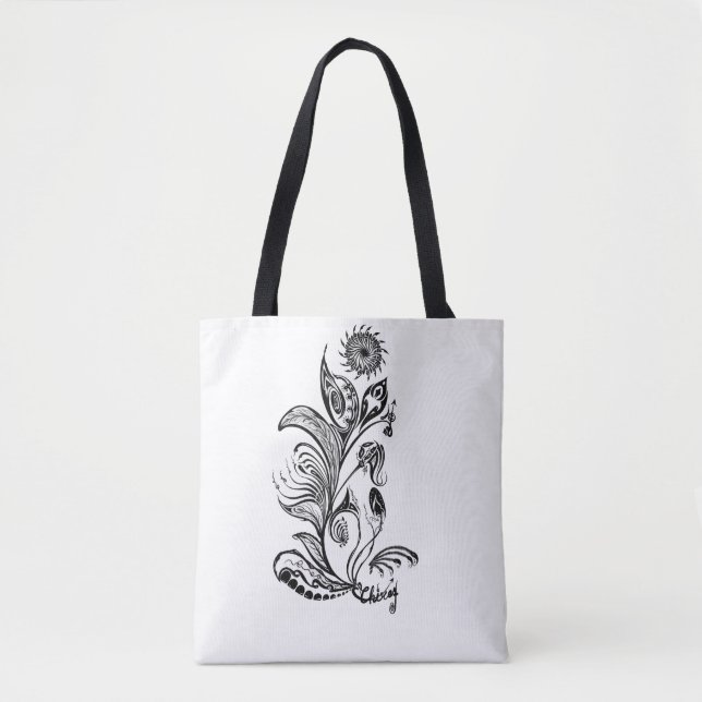 "Rising Sun, Rising Joy Mandala Tote Bag" (Frente)