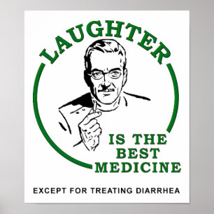 Riso o poster engraçado da medicina da diarreia