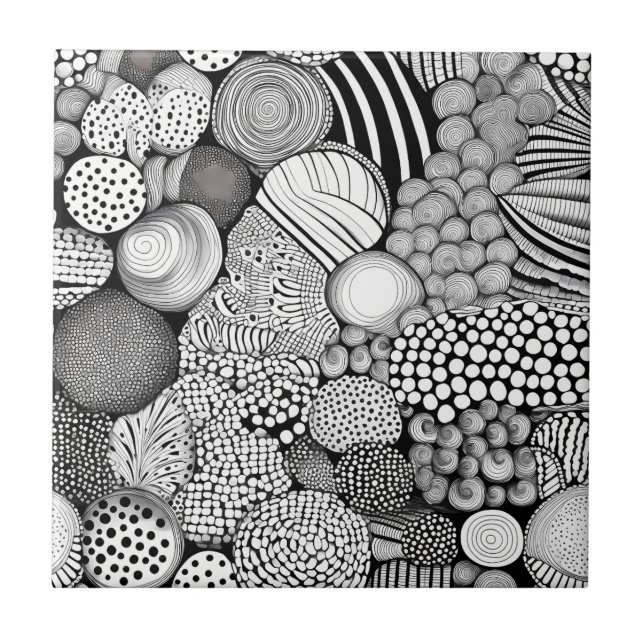 Ritmo em Preto e Branco – Abstrato Monocromático 6 (Frente)