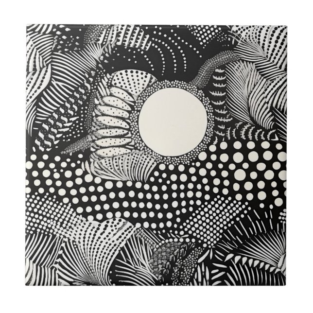 Ritmo em Preto e Branco – Monocromo Abstrato (Frente)