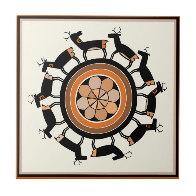 Ritual de Cervos Tribal Mimbres (Frente)