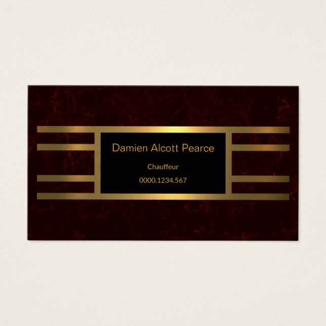 Ritzy Único Elegante Red Grunge Chauffeur (Frente)