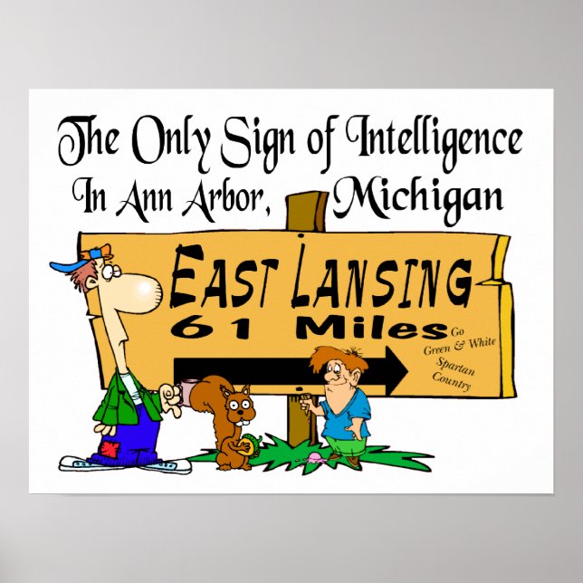 Rivalry Impressão Michigan State/Michigan (Frente)