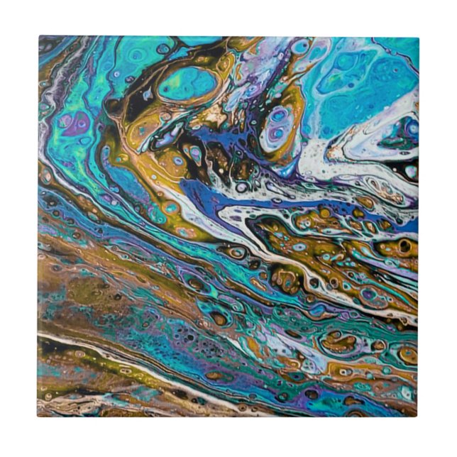 River Beach, water and stones abstrato (Frente)