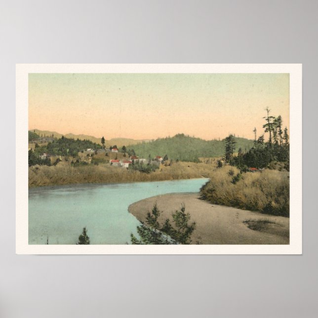 River View of Guerneville, CA Impressão (Frente)