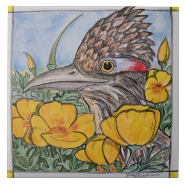Roadrunner c/ California Poppy Willife Yellow Art (Frente)