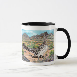 "Roadrunner do pássaro mau" e caneca de Kokopelli