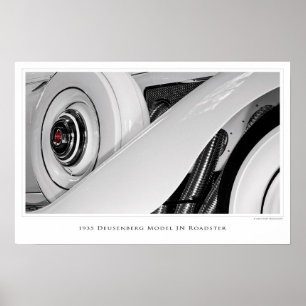 Roadster modelo de Duesenberg JN - poster