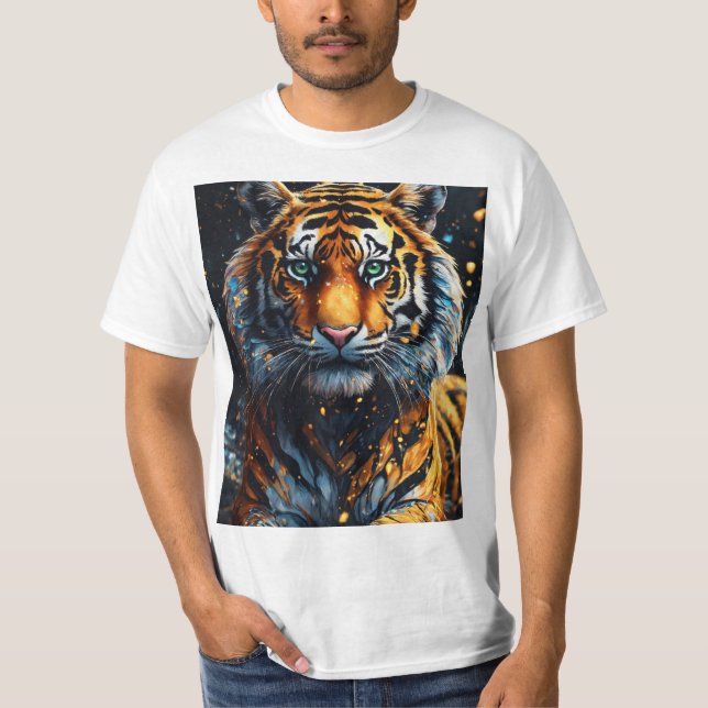 Roar no estilo: Camiseta majestosa Tigre (Frente)