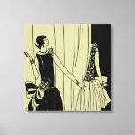 Roaring Twenties Art Deco Canvas - sépia<br><div class="desc">Esta maravilhosa ilustração mostra duas mulheres de mistério durante os anos vinte. Escolha o tamanho da canvas, a espessura e o número de painéis. Perguntas sobre o quê? Regella@Rocketmail.com</div>