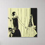 Roaring Twenties Art Deco Canvas - sépia<br><div class="desc">Esta maravilhosa ilustração mostra duas mulheres de mistério durante os anos vinte. Escolha o tamanho da canvas,  a espessura e o número de painéis. Perguntas sobre o quê? Regella@Rocketmail.com</div>