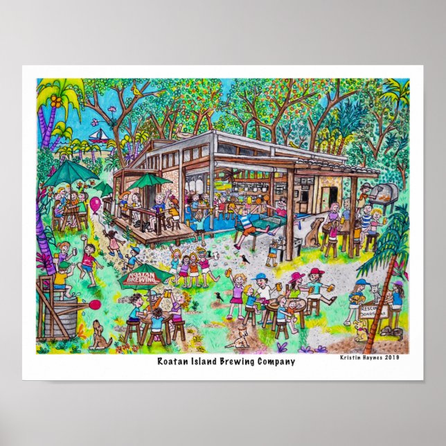 Roatan Island Brewing Company Poster (Frente)