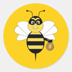 RobBee Bumble a etiqueta da abelha